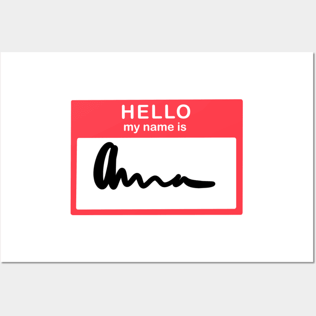 Hello, my name is Anna Wall Art by simonescha